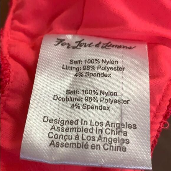 FOR The LOVE OF LEMONS PINK SWIMSUIT TOP S… - Picture 5 of 7